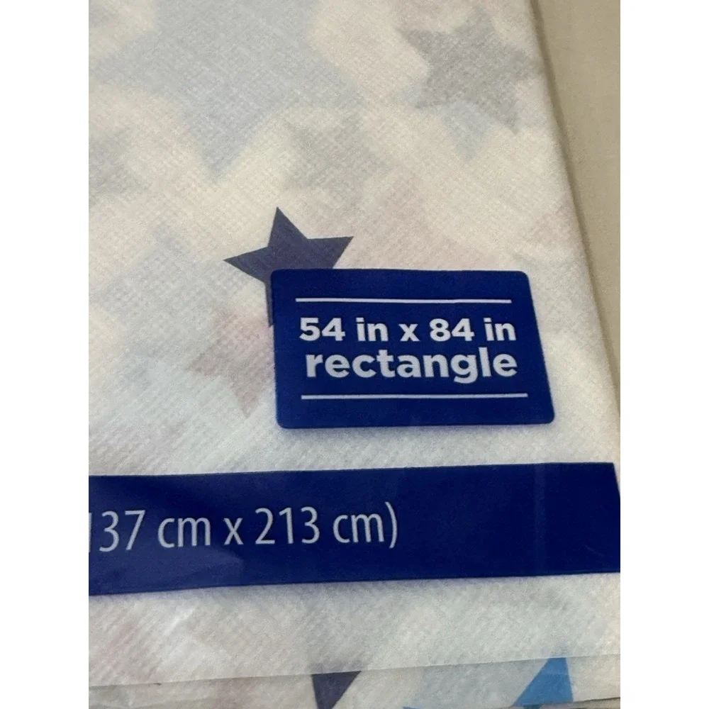 Vintage Lot of 2 Paper Table Covers Stars USA Celebration 54 x 84